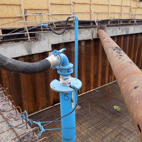 A deepwell dewatering pump at Albert Docks