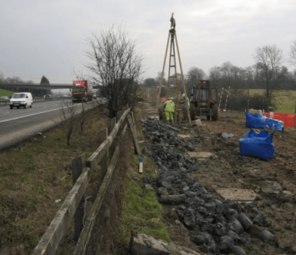 M25 Rooks Nest Farm Slope Stabilisation