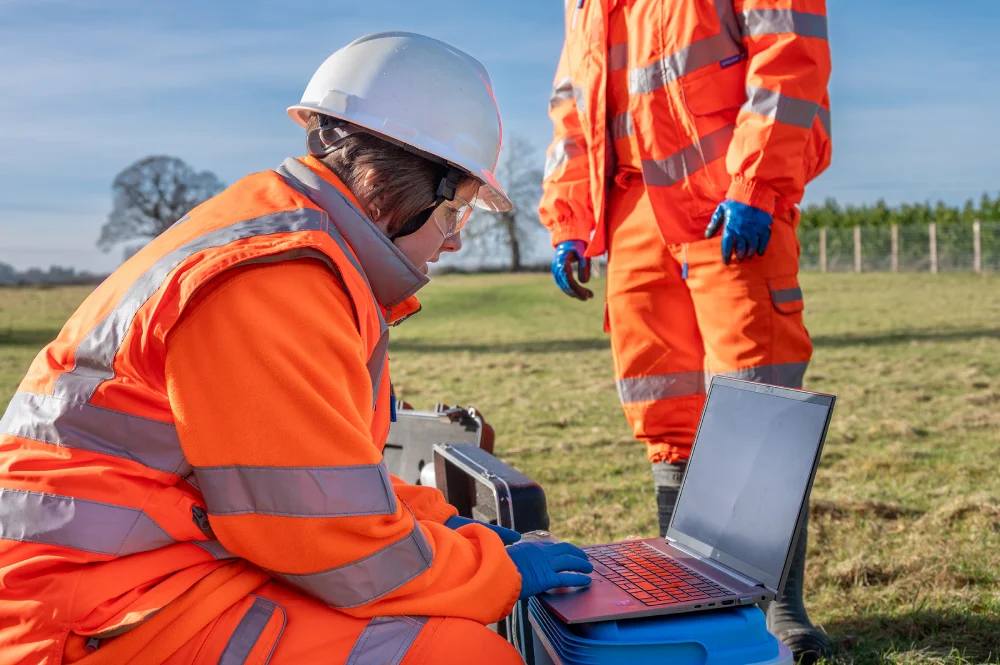 Construction site with dewatering equipment | Monitoring